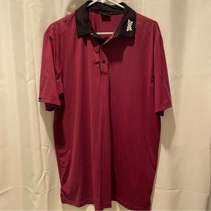 Burgundy Polo PXG Black Collar - Men’s Medium